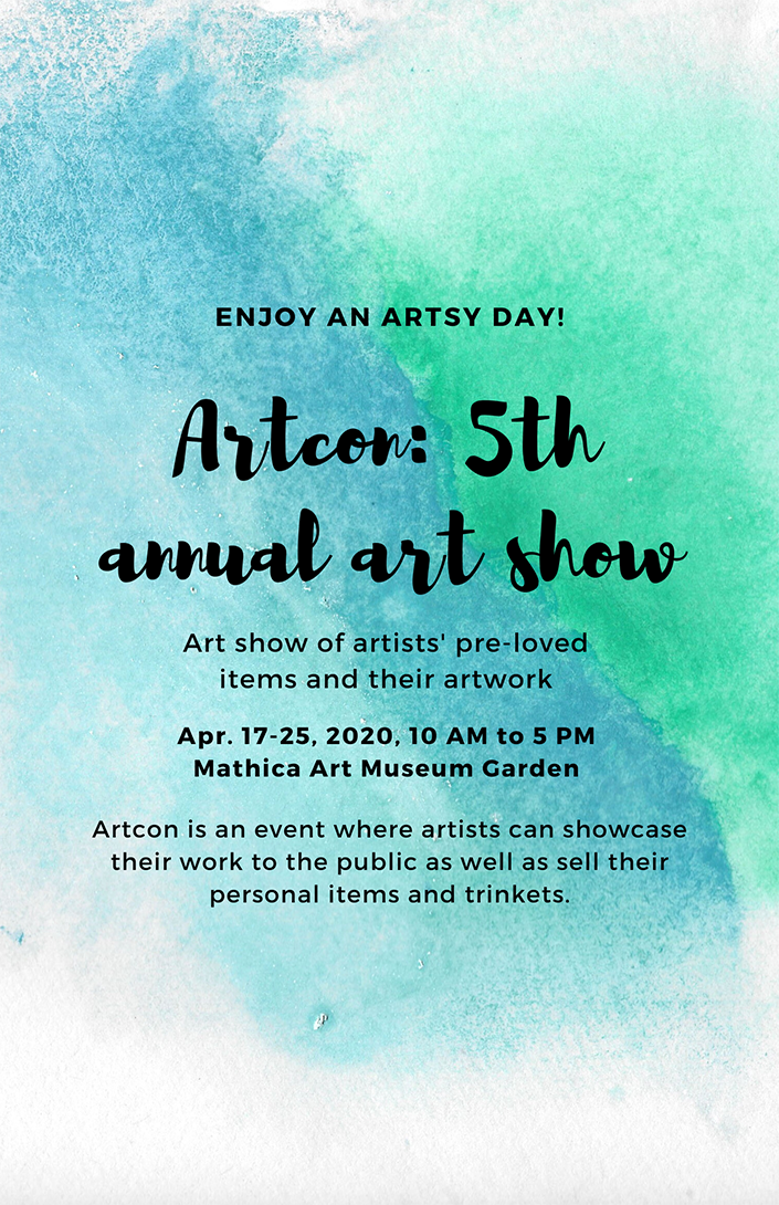 Artsy artcon example flyer